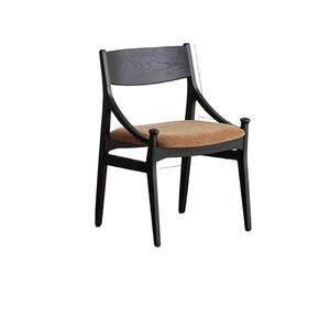 Silla de Comedor Vintage de Madera Maciza Tapizada en Madera de Caucho Estilo Francés Minimalista para Uso Doméstico - Product Image 5