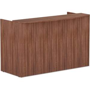 Comptoir de réception moderne en noyer de la série Alera Valencia, 71'' x 35,5'' x 42,5'', pour les magasins de détail, les hôtels, fabriqué en MDF - Product Image 3