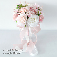 Bouquet de mariée artificiel en soie de qualité supérieure, style forêt, moderne, accessoires photo de mariage, boule de fleurs pour demoiselle d'honneur, décoration intérieure