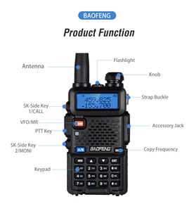 BaoFeng 에어 밴드 UV-5RX NOAA 128 채널을 UV-5RX 멀티 밴드 양방향 라디오 AM108-136MHz 1800mAh 5 와트 파워 워키토키 UV-5RX