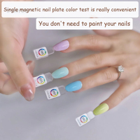 Outils de test de couleur pour vernis à ongles en gel 78-450 couleurs Conseils magnétiques séparables