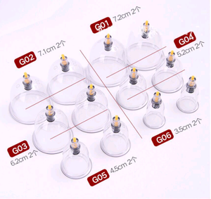 <span class=keywords><strong>Hot</strong></span> Sale Einweg-Kunststoff-Hijama-Tassen 6/12 Stück Körper massage Vakuum-Schröpf gerät Rücken therapie Produktion - Product Image 4