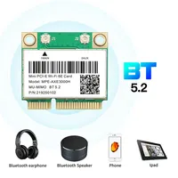 5374Mbps Wifi 6E עבור AX210 מיני PCIE Wifi כרטיס עבור BT5.2 802.11AX 2.4G/5G/6ghz Wlan רשת כרטיס מתאם עבור Windows 10