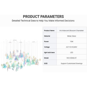 โคมไฟระย้ากลุ่มดอกไม้สีรุ้งไอริสโรงงานหรูหรารับประทานอาหารโรงแรมล็อบบี้ออกแบบได้ตามต้องการ - Product Image 3