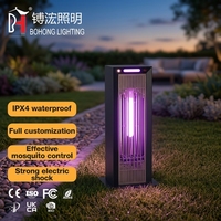 Neuheit LED Lila Umweltfreundlicher Landschafts-Dekorations-Insektenfänger 200*140*600mm Verzinkter Stahl für Außenbereich Garten Park