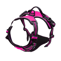 Harnais anti-traction personnalisé pour chien, réfléchissant, réglable, avec clip frontal robuste et poignée confortable pour grands chiens