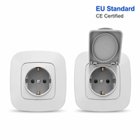 Prise murale de qualité ingénierie UE, série U6, 90*90mm, 0.6mm, en laiton, encastrée, certifiée CE ISO, pour projets électriques
