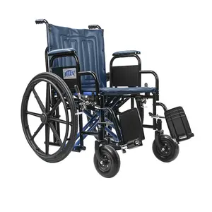 Прямая поставка с завода, Складная Легкая ручная инвалидная коляска со съемными подножками