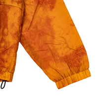 Blouson coupe-vent imperméable léger et pliable en nylon pour homme, avec capuche, motif tie-dye orange, idéal pour l'extérieur, vente en gros sur mesure