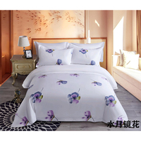 Draps de lit en coton anti-allergie pour hôtel Ensemble de 4 pièces Poussière pour draps d'hôtel hospitalier