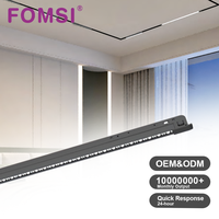 FOMSI Rail magnétique sans outil 4W 6W pour spots de grille DC24V 360° °   Lumière LED rotative pour usage commercial, éclairage spécial pour vestiaire