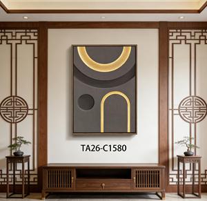 Quadro su Tela Minimalista Geometrico con LED, Arte Moderna per Soggiorno, Grande Dipinto da Appendere - Product Image 4