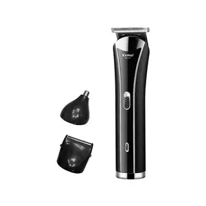 Men's Cordless Haircut Adjustable Ceramic Blade Kemei KM-1418 3 IN 1 Digital Hair Trimmer USB Electric Hair Clipper