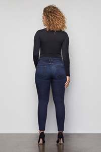 <span class=keywords><strong>Jean</strong></span> élastique pour femme, modèle, Inserts souples, noir, taille moyenne, slim, femme enceinte, pantalon, Leggings de maternité, vente en gros - Product Image 3