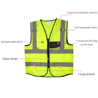 Gilet de sécurité réfléchissant haute visibilité Classe 2, gilet de travail de construction haute visibilité, gilet réfléchissant multipoches