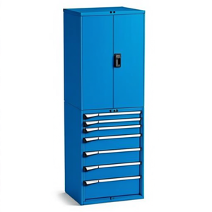 Fami Master Key Comfort C0-Eh=36X27 <b>Drawer</b> Cabinet 7 <b>Drawers</b> 714x598x2000 Mm Pure White Ral9010 <b>Tool</b> Storage - Product Image 2