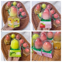 Glace exotique multi-saveurs mangue, pêche, citron, lait, multicolore, vente en gros