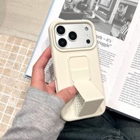 Étui de protection antichute en silicone liquide effet seconde peau, compatible avec les modèles 17pm/16pm, avec support de luxe pour une seule lettre – Nouveauté !