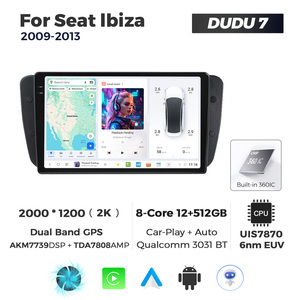 MEKEDE DUDU7 Car-play Android Auto Car Audio Radio GPS Navegación 2K Pantalla Reproductor multimedia para Seat <span class=keywords><strong>Ibiza</strong></span> 2009-2013 - Product Image 5
