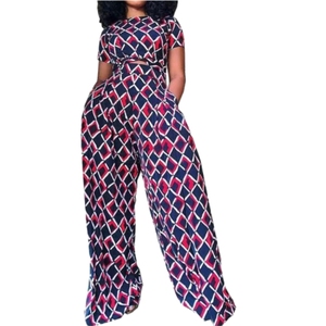 ชุดหลวมของผู้หญิงแขนสั้นลำลองขากว้างแฟชั่นสินค้าใหม่ - Product Image 1