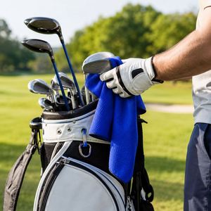 Serviette de golf en microfibre premium à séchage rapide, motif gaufré, avec logo personnalisé, pour le nettoyage et la promotion de clubs, idéale comme cadeau. - Product Image 6