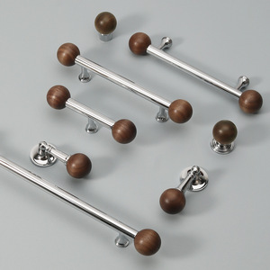 Walnut Ball Furniture Handle <strong>Chrome</strong> Silver Brass Cabinet Handles Adjustable <strong>Door</strong> Drawer <strong>Knobs</strong> for Kitchen Pulls for Wine Storage - Product Image 4
