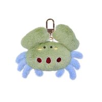 Porte-clés en peluche oursin noir audacieux, breloque de sac mignonne avec centre jaune, jouet unique contrastant pour le streetwear