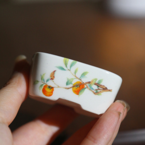 Maceta Rectangular de Cerámica Pintada a Mano Estilo Japonés, Mini Maceta del Tamaño de una Palma para Bonsái - Product Image 2