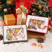 Boîte Cadeau De Bonbons De Noël Flocon De Neige Fudge Biscuits Aux Pépites De Chocolat Emballage Cadeau Boîte Cadeau Boîte Vide Souvenir Sac À Main