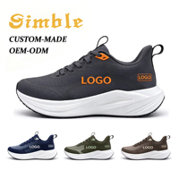 Chaussures de course athlétiques pour hommes personnalisées, haute qualité, tissu Fly Knit doux, antidérapantes, confortables, style décontracté pour la marche quotidienne