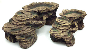 Grande rettile Rock Hide Cave decorazione dell'acquario per rettile Turtle Basking Platform grande acquario trasparente per acquario - Product Image 6