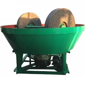 Low Price Three Wheel Stone Wet Pan Mill, China New Type 1200 Integrited Wet Pan Mill Supplier For Gold Mining