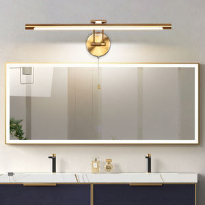 <b>Pull</b> Cord <b>Switch</b> Wall Mounted Brass Finish Bathroom Wall <b>Light</b> Modern Wall Mounted Vanity Lighting Fixture - Product Image 2