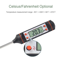 Termometer elektronik Sensor temperatur memasak daging, pengukur suhu Digital Mini untuk makanan minuman panas