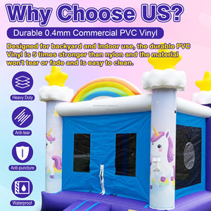 Château gonflable commercial <span class=keywords><strong>Lemon</strong></span> Bounce LM-009, château gonflable pour enfants en plein air, château gonflable arc-en-ciel étoile |   PVC durable - Product Image 4