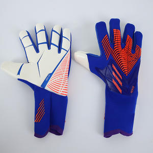 مصنع قفازات حارس المرمى الجديدة المهنية تنفس المطاط النايلون الحياكة كرة القدم - Product Image 4