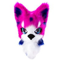 Accessoire de tête en peluche pour déguisement d'anime japonais transfrontalier, Halloween, Noël, animaux (chien, loup), cosplay et jeu de rôle