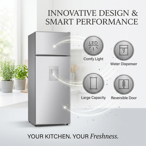 Refrigerador de Doble <span class=keywords><strong>Puerta</strong></span> de 325L Personalizado OEM, Sin Escarcha, R600a, Enfriamiento Eficiente Energéticamente, Almacenamiento de Alimentos Frescos, Refrigeradores con Congelador Superior - Product Image 3