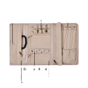BSCI Factory <b>Travel</b> <b>Jewelry</b> <b>Roll</b> <b>Organizer</b> Foldable <b>Jewelry</b> Bag Case Leather <b>Jewelry</b> Storage Pouch - Product Image 1