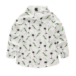 Chemises d'été en coton tissé à manches longues pour enfants, vêtements pour enfants - Product Image 2