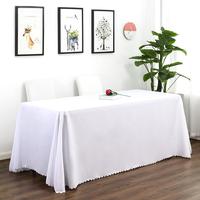 Nappe imprimée en polyester personnalisée couleur unie lavable couverture de table pour les événements publicitaires fournitures de fête promotionnelles