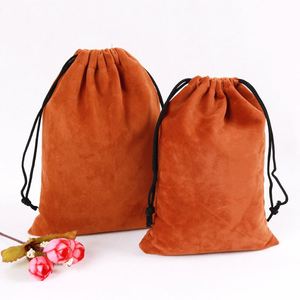 Pochette personnalisée en velours de haute qualité avec cordon de serrage pour emballage cadeau, bijoux, impression de logo, chaussures, chaussettes, sacs anti-poussière, fourrure de luxe antichoc - Product Image 3