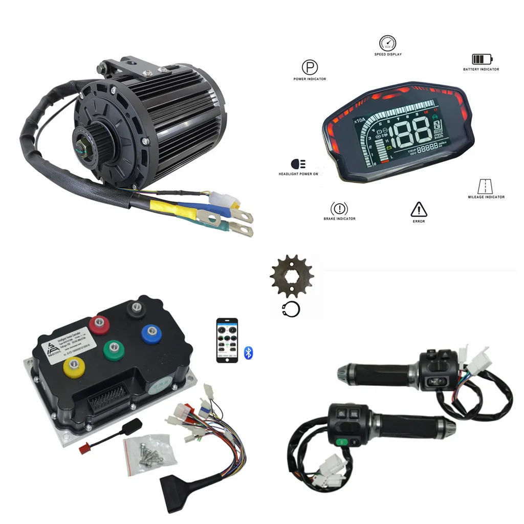 Motor da movimentação 7500w max continous, 138 90h 4000w pontuação de ar resfriamento opcional com kits de conversão do controlador votol