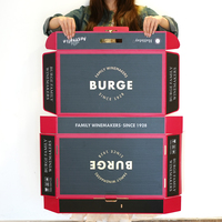 Caja de Vino de Cartón Corrugado de Lujo Personalizada para Seis Botellas, Empaque de Whisky, Caja de Regalo de Vino de Papel Rígido