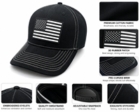 Gorra de Béisbol de 6 Paneles Estilo Camionero, Diseño Americano con Bandera, Hip-Hop, Bordado Personalizado, Cierre a Presión, Nuevo Estilo, Superventas