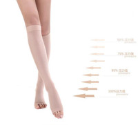Bas de compression unisexes à bout ouvert, gradués, 23-32 mmHg, pour usage médical