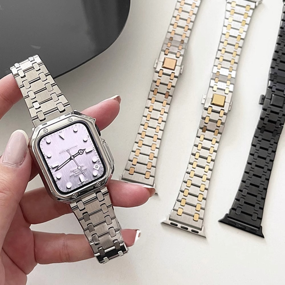 High Quality 22mm AP Edging Stainless Steel Watch Straps Replacement Wrist Watch Band for Samsung Huawei Garmin Smartwatches