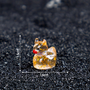 Miniature de canard diable scintillant pour Halloween, accessoires d'artisanat en résine DIY, ornement - Product Image 6