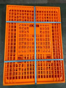 Caisse <span class=keywords><strong>de</strong></span> <span class=keywords><strong>transport</strong></span> pour poulet en plastique orange 37,4\"x21,5\"x10,5\" État neuf <span class=keywords><strong>Cage</strong></span> pour animaux vivants - Product Image 1