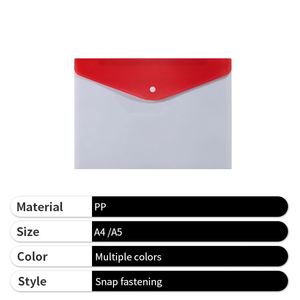 Promotion Plastic Document Pp A5 Custom Snap Button Office <b>File</b> <b>Folder</b> for Business - Product Image 2